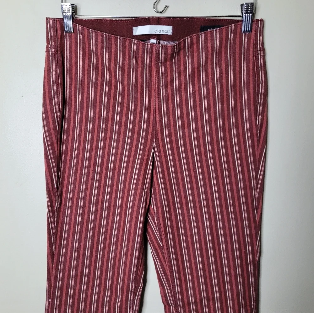 Ella Moss Pull On Flare Pants In Red Desert Stripe Size 29 NWT